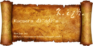Kucsera Ádám névjegykártya