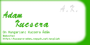 adam kucsera business card